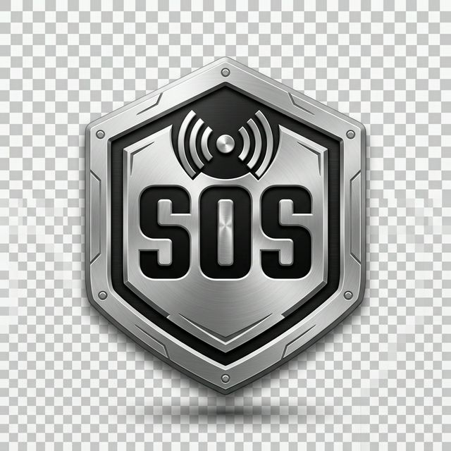 Secure SOS activation icon - Military-grade emergency response